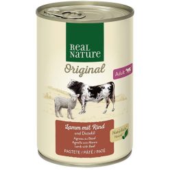   Real Nature Original Hrană pentru pisici adulte, cu miel și vită 400g