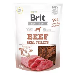   Brit Jerky Recompensă pentru câini adulți, cu pui și vită 80 g 