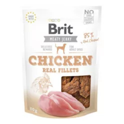 Brit Jerky Recompensă pentru câini, file de pui 80 g