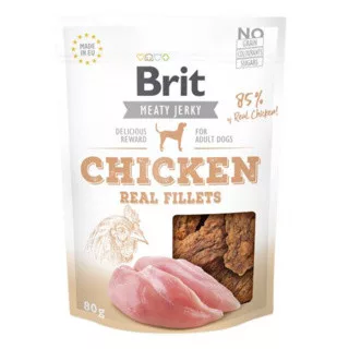 Brit Jerky Recompensă pentru câini, file de pui 80 g