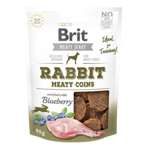 Brit Jerky Recompensă pentru câini, cu iepure 80 g 