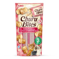   Churu Bites Recompensă pentru pisici cu pui, ton și somon 3x10 g