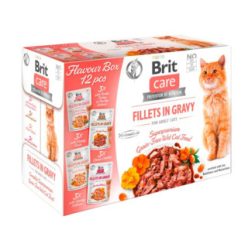   Brit Care Hrană umedă pentru pisici adulte, file in sos 12x85 g