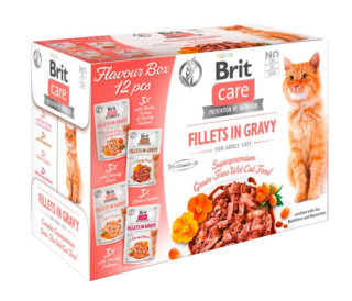 Brit Care Hrană umedă pentru pisici adulte, file in sos 12x85 g