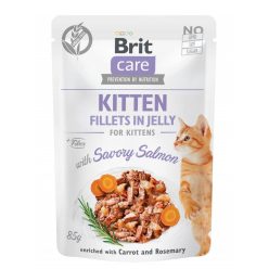 Brit Care Hrană pentru pisici, file de somon în jeleu 85 g