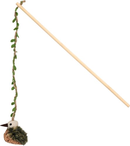 AniOne Jucărie pentru pisici, bețișor de plută cu pasăre, 40 cm