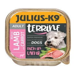   Julius K9 Hrană umedă pentru câini adulți, terină cu miel și morcovi 150 g