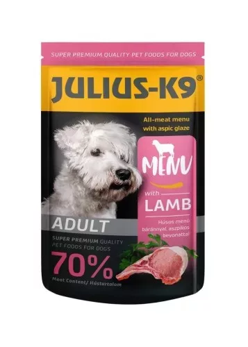 Julius K9 Hrană umedă pentru câini adulți cu miel în aspic 125 g
