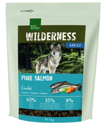 Real Nature Wilderness Hrană uscată pentru câini, cu somon 1 kg