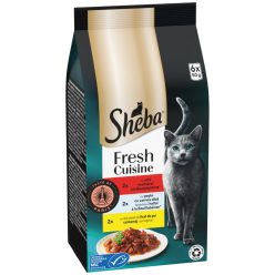   Sheba® Fresh Cuisine Taste of Paris Hrană umedă pisici adulte, selecție mixtă în sos, plic 6 x 50 g