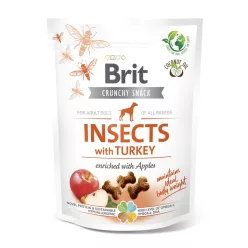   Brit Care Crunchy Snack Recompense pentru câini adulți cu insecte și curcan 200 g
