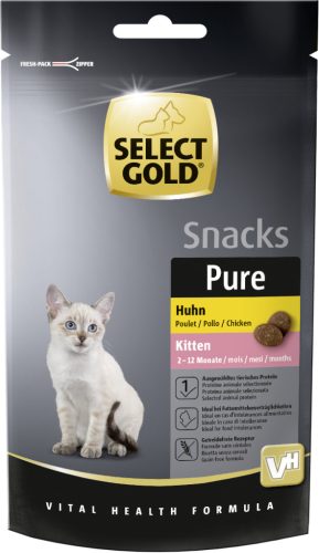 Select Gold Pure Snacks Recompensă pentru pisici, cu pui 75 g