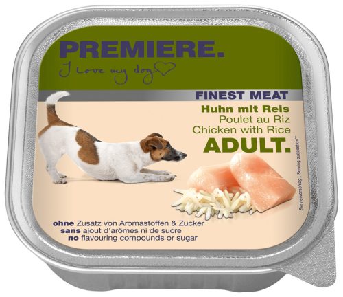  Premiere Finest Meat Hrană umedă pentru câini adulți, de talie mică, cu pui și orez 150 g