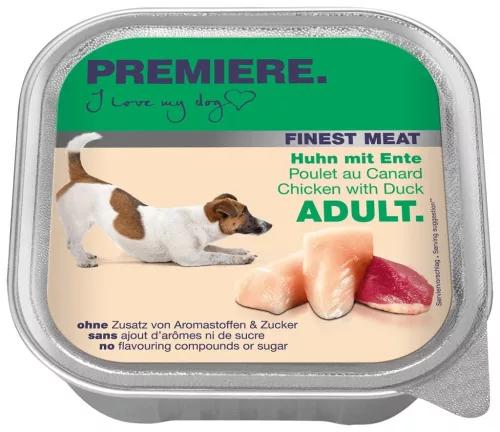 Premiere Finest Meat Hrană umedă pentru câini adulți, cu pui și rață 150 g