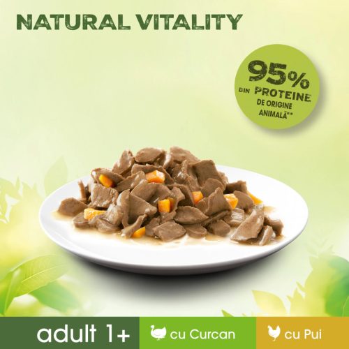 Perfect Fit Natural Vitality hrană umedă pentru pisici cu pui și curcan 6 x 50 g