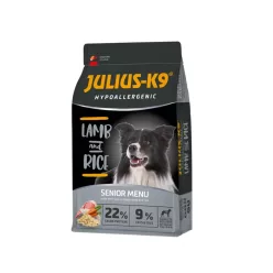   Julius K9 Hrană uscată hipoalergenică pentru câini seniori cu miel și orez 3 kg