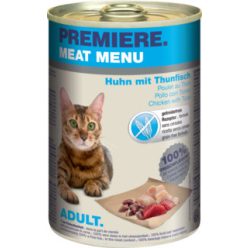   Premiere Meat Menu Hrană umedă pentru pisici, cu pui și ton 400 g