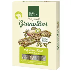   Real Nature GranoBars Recompense pentru câini adulți cu rață, kiwi și semințe 100 g