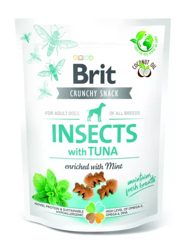Brit Care Crunchy Snack Recompense pentru câini adulți cu insecte și ton 200 g