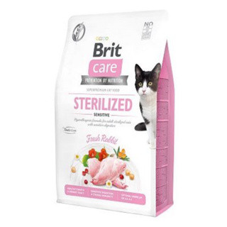 Brit Care Sensitive Hrană uscată fără cereale, pentru pisici sterilizate, cu iepure 7 kg