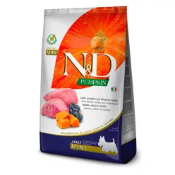   N&D Pumpkin Hrană uscată pentru câini adulți de talie mică, cu miel 2,5 kg