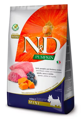N&D Pumpkin Hrană uscată pentru câini adulți de talie mică, cu miel 2,5 kg