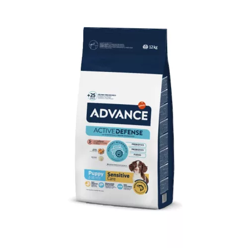 Advance Puppy Sensitive Hrană uscată pentru câini junior, cu somon 12 kg
