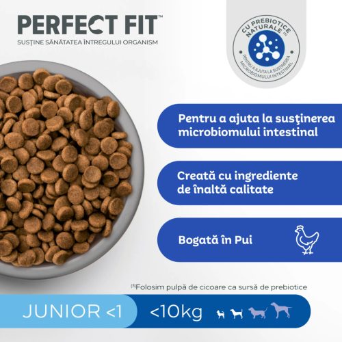 Perfect Fit Junior Hrană uscată cu pui pentru câini de talie mică 825 g