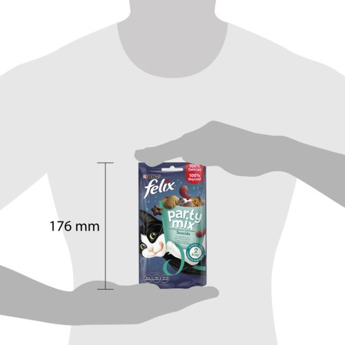Felix Party Mix Seaside Recompense pentru pisici, cu somon, pește Pollock și păstrăv 60 g