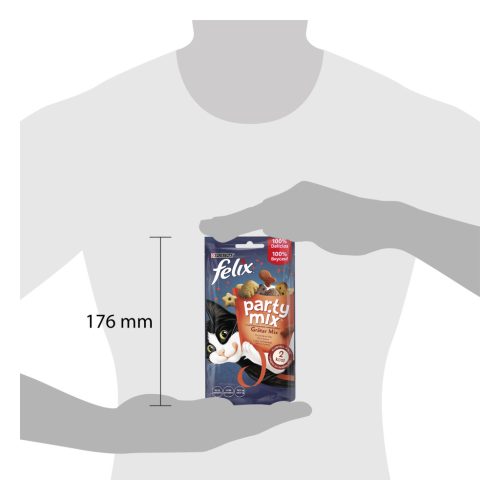 Felix Party Mix Mixed Grill Recompense pentru pisici, cu vită, pui și somon 60 g