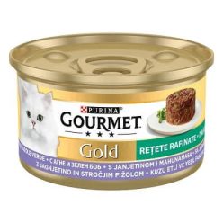   Gourmet Gold Hrană umedă pentru pisici, cu miel și fasole verde 85 g