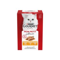   Gourmet Mon Petit Hrană umedă pentru pisici, mini fileuri în sos cu curcan, pui, rață 6x50 g