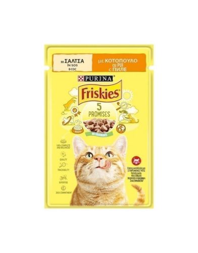 Friskies Hrană umedă pentru pisici adulte, cu pui în sos 85 g