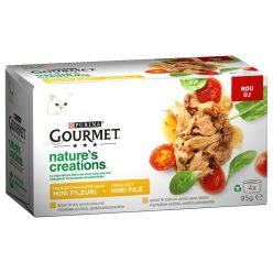   Gourmet Nature's Creations Hrană umedă pentru pisici, mini fileuri în sos 4x85 g