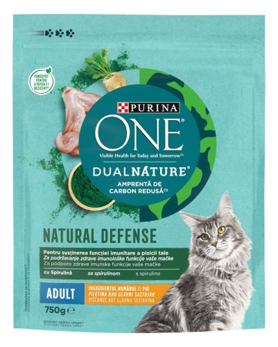 Purina One Dual Nature Hrană uscată pentru pisici, cu pui 750 g