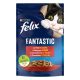 Felix Fantastic Hrană umedă pentru pisici, cu vită în aspic 85 g