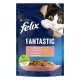 Felix Fantastic Hrană umedă pentru pisici, cu somon în aspic 85 g