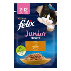   Felix Fantastic Junior Hrană umedă pentru pisici, cu pui în aspic 85 g