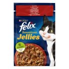 Felix Sensations Hrană umedă pentru pisici, cu vită și roșii în aspic 85 g