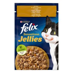   Felix Sensations Hrană umedă pentru pisici, cu pui și morcovi în aspic 85 g