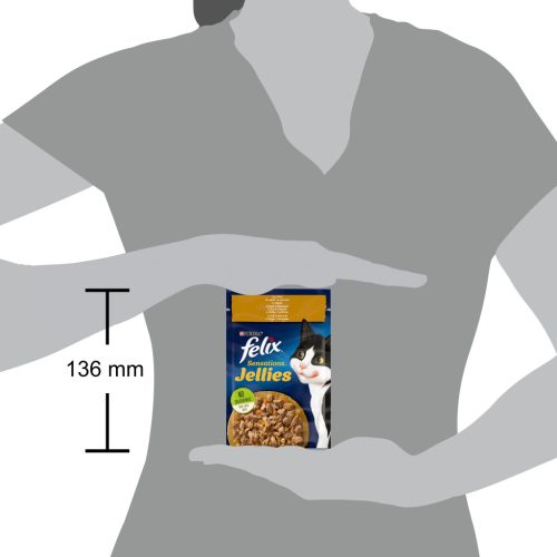 Felix Sensations Hrană umedă pentru pisici, cu pui și morcovi în aspic 85 g