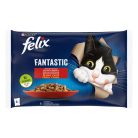 Felix Fantastic Hrană umedă pentru pisici, Selecție Rustică, cu vită, pui în aspic 4x85 g