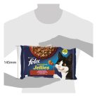 Felix Sensations Hrană umedă pentru pisici, Selecție Rustică, cu vită și roșii, pui și morcovi în aspic 4x85 g