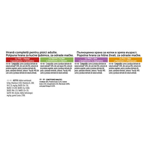 Felix Fantastic Hrană umedă pentru pisici, Selecție Rustică, cu vită, pui, iepure, miel în aspic 12x85 g