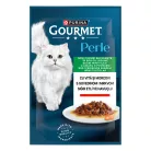Gourmet Perle Hrană umedă pentru pisici, mini fileuri în sos cu vită și morcovi 85 g