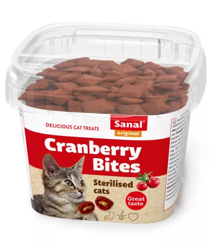 Sanal Cranberry Bites Suplimente pentru pisici sterilizate 75 g