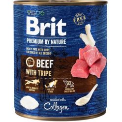   Brit Premium by Nature Hrană umedă pentru câini adulți, cu vită și tripă 800g