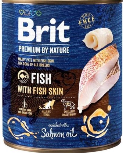 Brit Premium by Nature Hrană umedă pentru câini adulți, cu pește 800g
