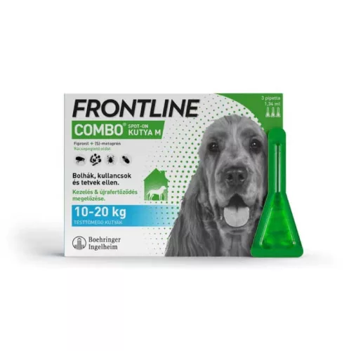 Frontline Combo Pipetă antiparazitară M (10-20 Kg) 3 pipete