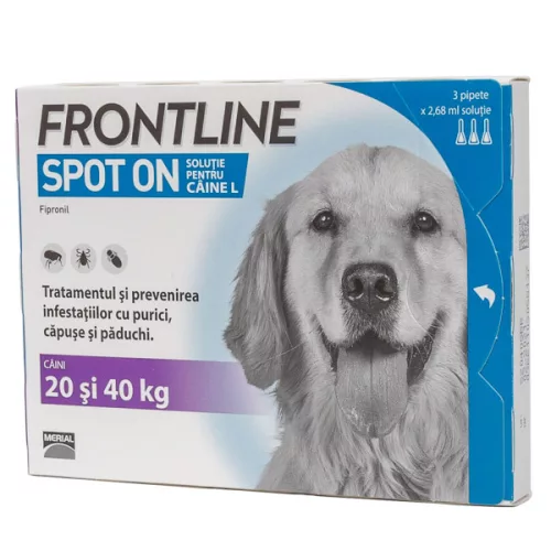 Frontline Soluție Spot On pentru câini L (20-40 Kg) 3 pipete